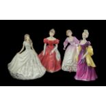 Royal Doulton Collection of Hand Painted Figures ( 4 ) In Total. Comprises 1/ Ashley HN3420,