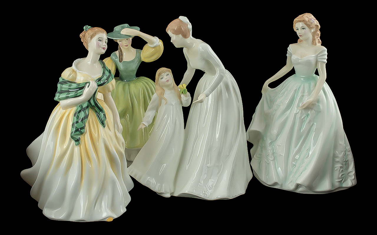 Royal Doulton Collection of Hand Painted Figures ( 4 ) In Total. Comprises 1/ Buttercup, HN2309.