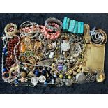Box of Quality Costume Jewellery, comprising chains, beads, brooches, pendants, bracelets,
