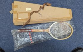 Boxed Dunlop Tennis Racquet, circa 1976. Unused.