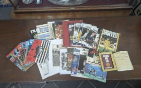 Collection of Memorabilia, comprising a quantity of football programmes, hard back book Charles