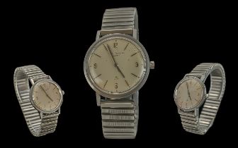 1960's Girard Perregaux Steel Gent's Wristwatch. A good example of a Gyromite automatic wristwatch