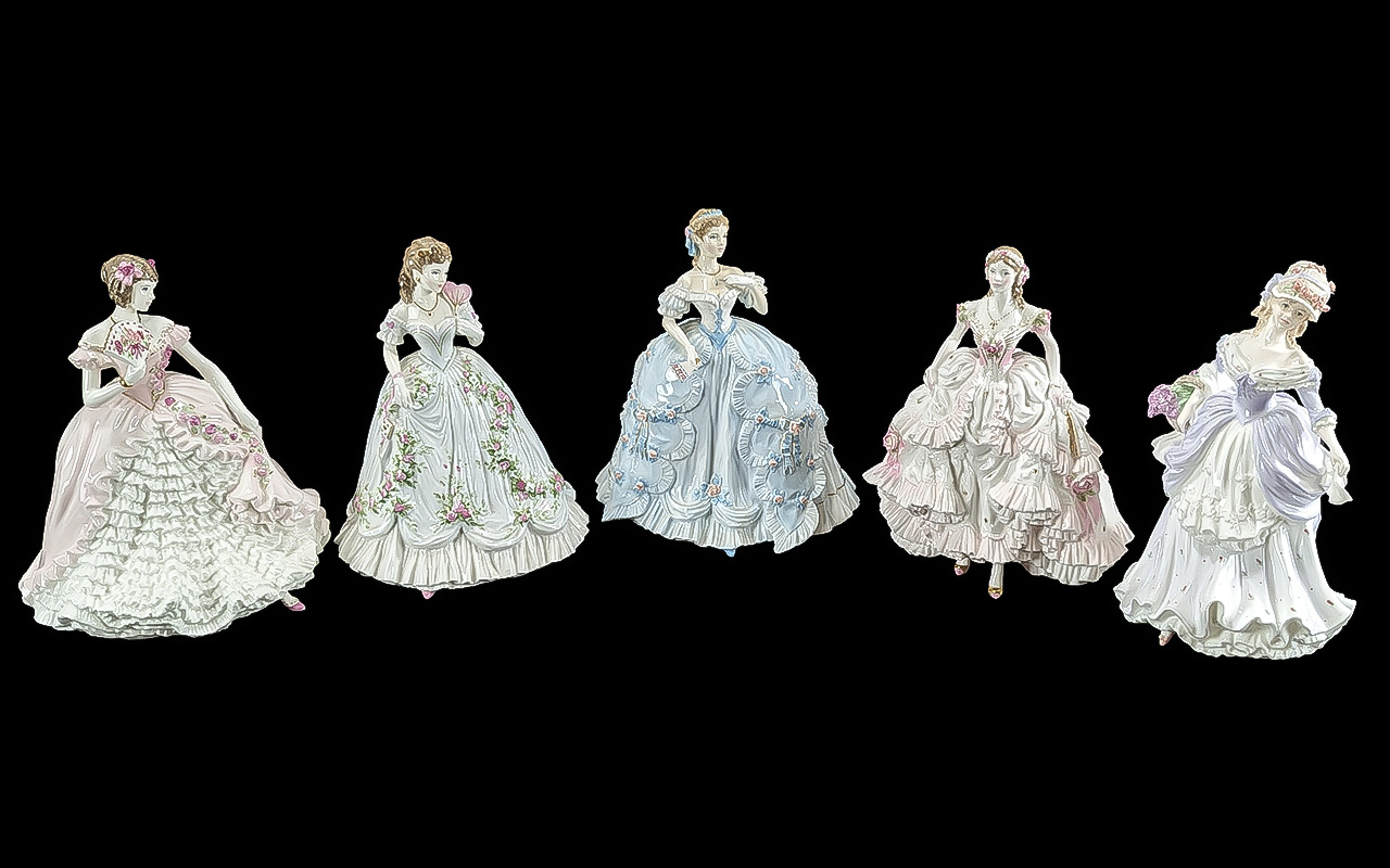 Collection of Five Figures, including Royal Worcester 'Debut', 'Queen of Hearts' and 'The First