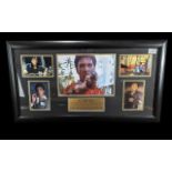 Scarface Movie Framed Collage, with photographs and brass plaque. Mounted, framed and glazed,