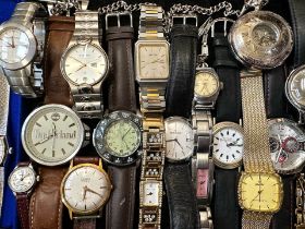 Collection of Ladies & Gentleman's Wristwatches, bracelet and leather straps, makes include