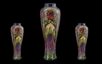 Moorcroft Modern Signed And Numbered Edition Tube Lined Vase - 'Provence' Design. Designer Rachael