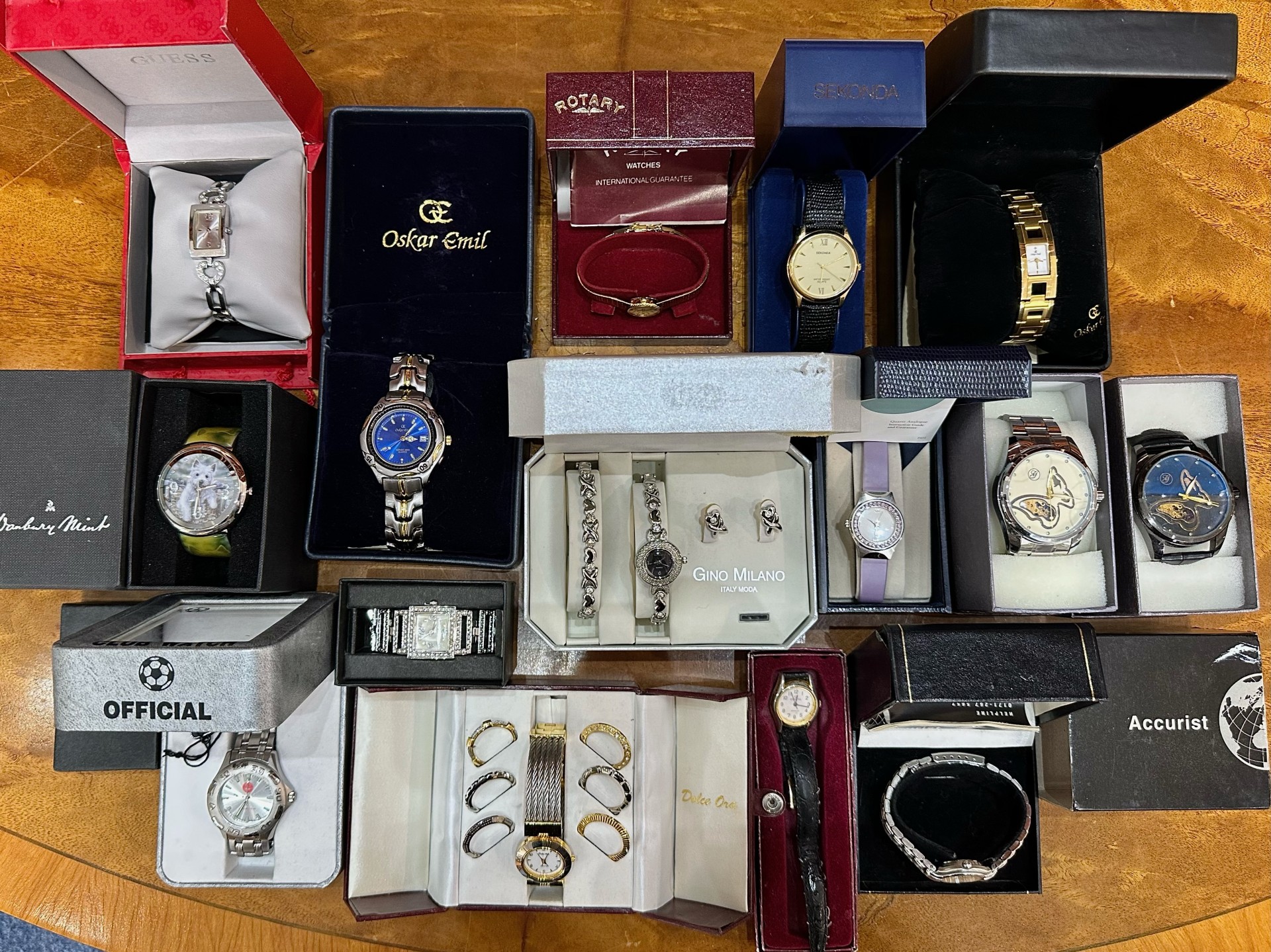 A Collection of Ladies & Gentleman's Wristwatches, mostly boxed to include Oskar Emil, Accurist,