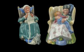 Royal Doulton Pair of Hand Painted Figur