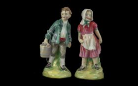 Royal Doulton Pair of Hand Painted FIgur