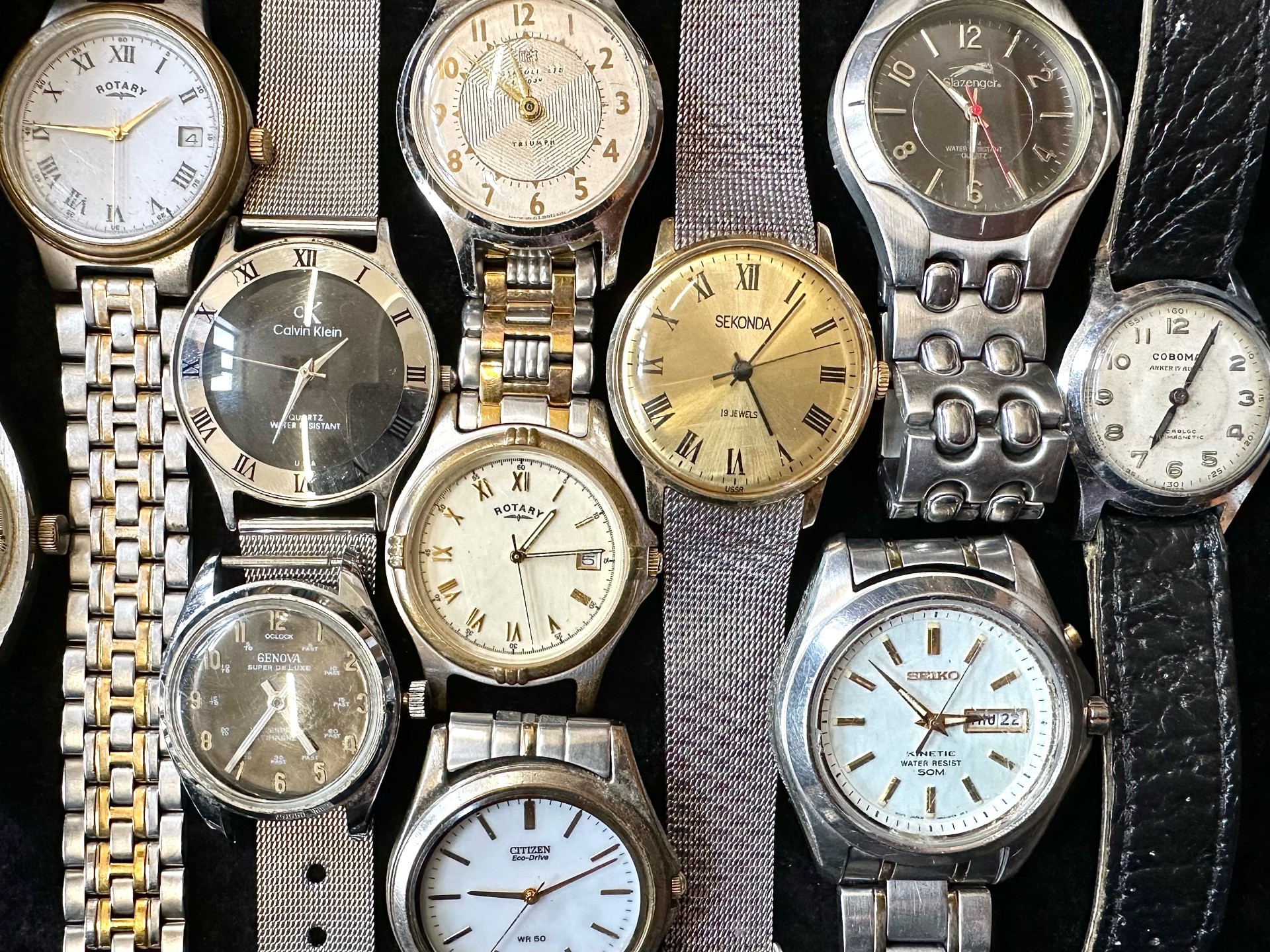 Collection of Gents Wristwatches. includes Seiko, Oris, Trafalgar, Genova, Coboma, Rotary etc. - Image 2 of 4