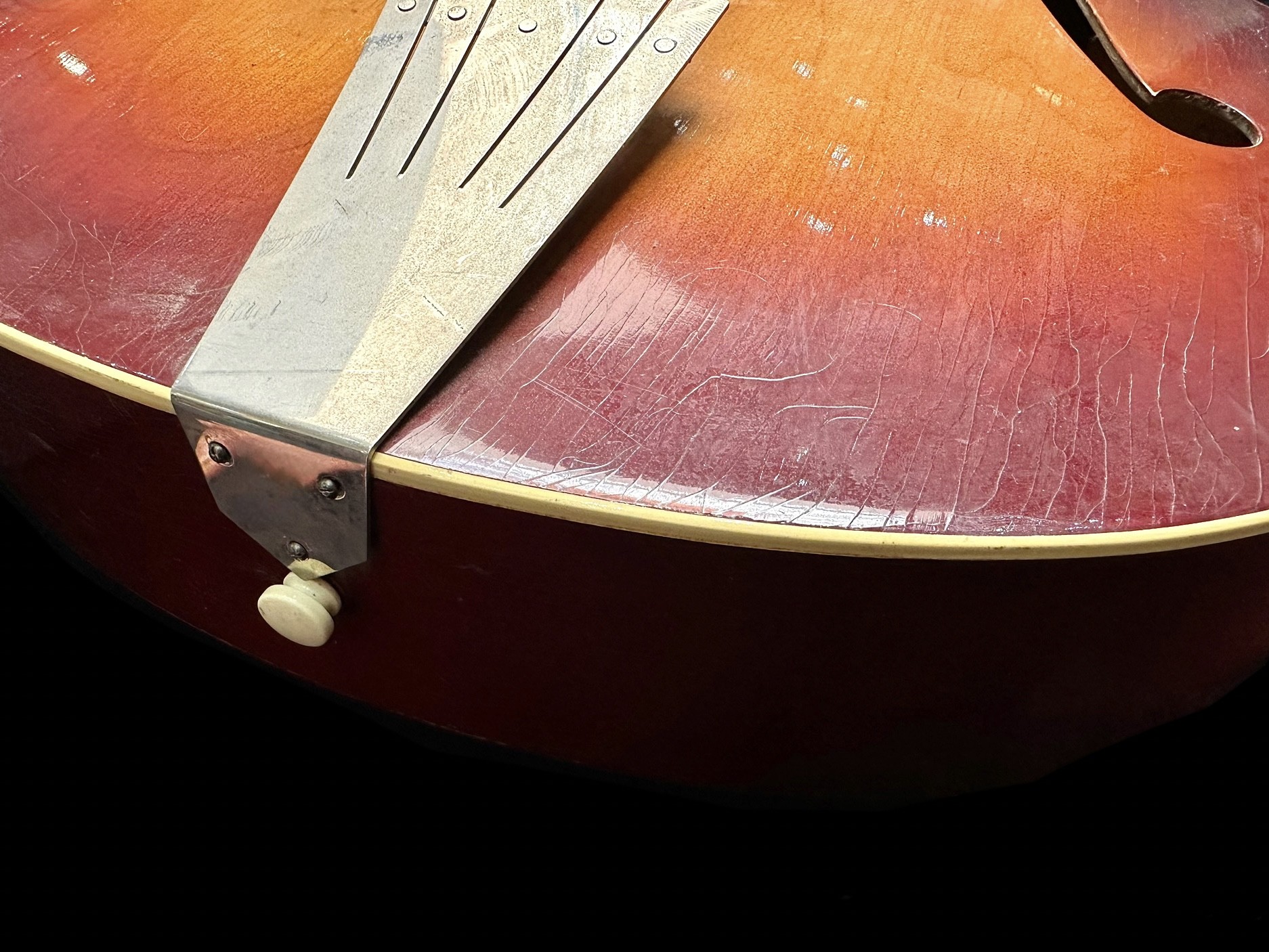 Egmond Freres Spanish Guitar, Six String Guitar with replaced head, length approx. 41''. - Image 4 of 4