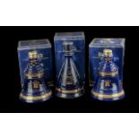 Three Bottles of Bells Old Scotch Whisky Decanters, Golden Jubilee 1952 - 2002, full contents, 8