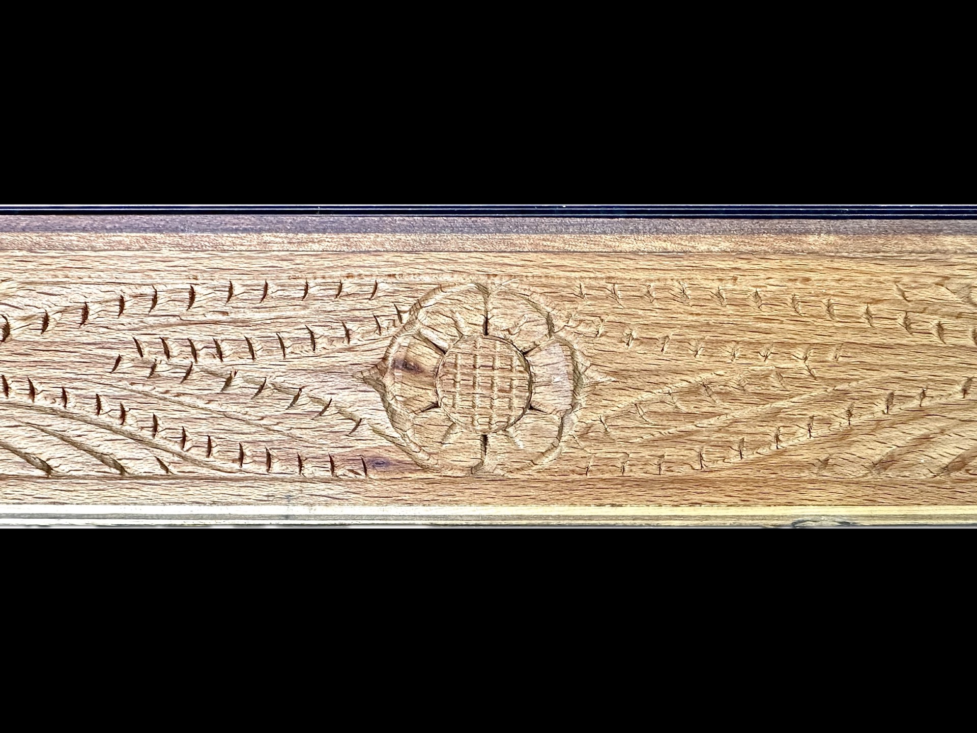 Hand Carved Decorative Zither, 17 string, length 32.5''. - Image 6 of 6