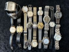 Collection of Gents Wristwatches. includes Seiko, Oris, Trafalgar, Genova, Coboma, Rotary etc.