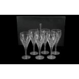 Royal Doulton Boxed Set of Dorchester Goblets, six 280 ml glasses in fine lead crystal. In