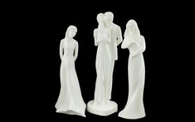 Royal Doulton Trio of ' Images ' Figures. Comprises 1/ Tomorrows Dreams, HN3665. Height 11