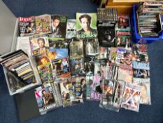 Four Boxes of X Files Memorabilia, including blister packs, DVDs, magazines, authentic film