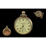 Rockford watch company - united states of America 15 jewels gold plated keyless open faced pocket