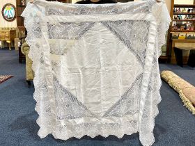 Two 1940's Crochet Tablecloths in Irish Linen, made by the vendor's Grandmother, Ada Lumb, from