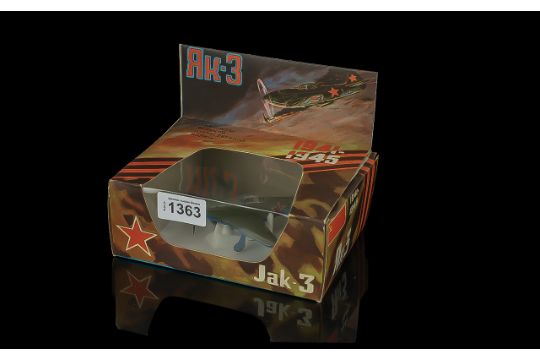 A Russian Die-Cast Model Jak-3, air fighter model. Scale 1:72, made in USSR.