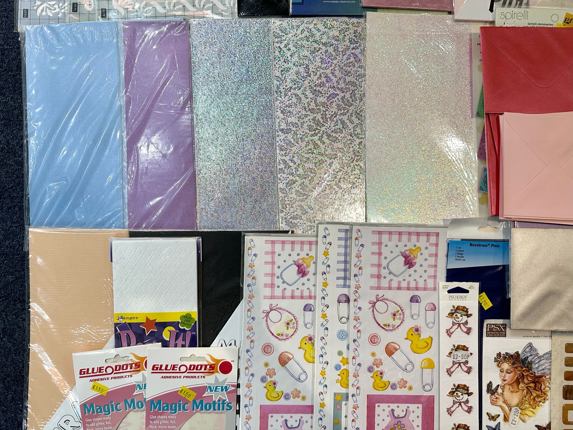 Haberdashery Interest - A Box of Craft Products For Card Making, scrap booking, etc. A large - Image 3 of 3