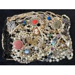 Collection of Costume Jewellery, comprising bracelets, bangles, brooches, pendants, chains, beads,