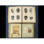 Two Carte-de-Visite Albums, leather cased, comprising family photographs, including wartime,