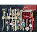 Collection of Ladies and Gent's Wristwatches, all in working order, 20 in total. Various makes,