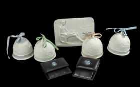 Four Lladro Christmas Bells, comprising Fall Bell, Winter Bell, Summer Bell, 1993 Christmas Bell,