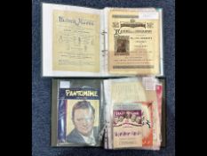 Theatre Interest - Two Folders of Vintage Theatre Programmes, including from the 1880's School for