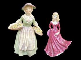 Two Porcelain Figures, comprising Royal Worcester 'Rebecca' modelled by Richard Moore, and Royal