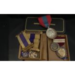 Imperial Service Medal awarded to Leslie John Burt, boxed with ribbons, together with a Commercial