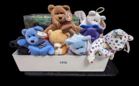**WITHDRAWN** Collection of TY Beanie Babies Vintage Soft Toys, comprising Britannia, America, Hope,