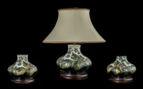 Moorcroft - Large and Impressive Hand Painted and Tube lined Lamp Base and Shade. Decorated In the '