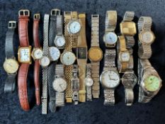 Collection of Ladies & Gentleman's Wristwatches, leather and bracelet straps, makes include The