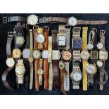 Collection of Ladies & Gentleman's Wristwatches, leather and bracelet straps, makes include Timex,