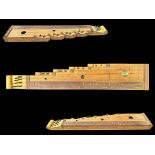 Hand Carved Decorative Zither, 17 string, length 32.5''.