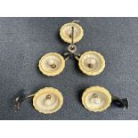 Vintage Central Light Fitting with Matching Wall Lights, central light with three cream shades and