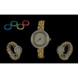 Gucci Ladies Multi Dialed Gold Plated Quartz Wrist Watch - With 4 Extra Bezels. All Aspects Of