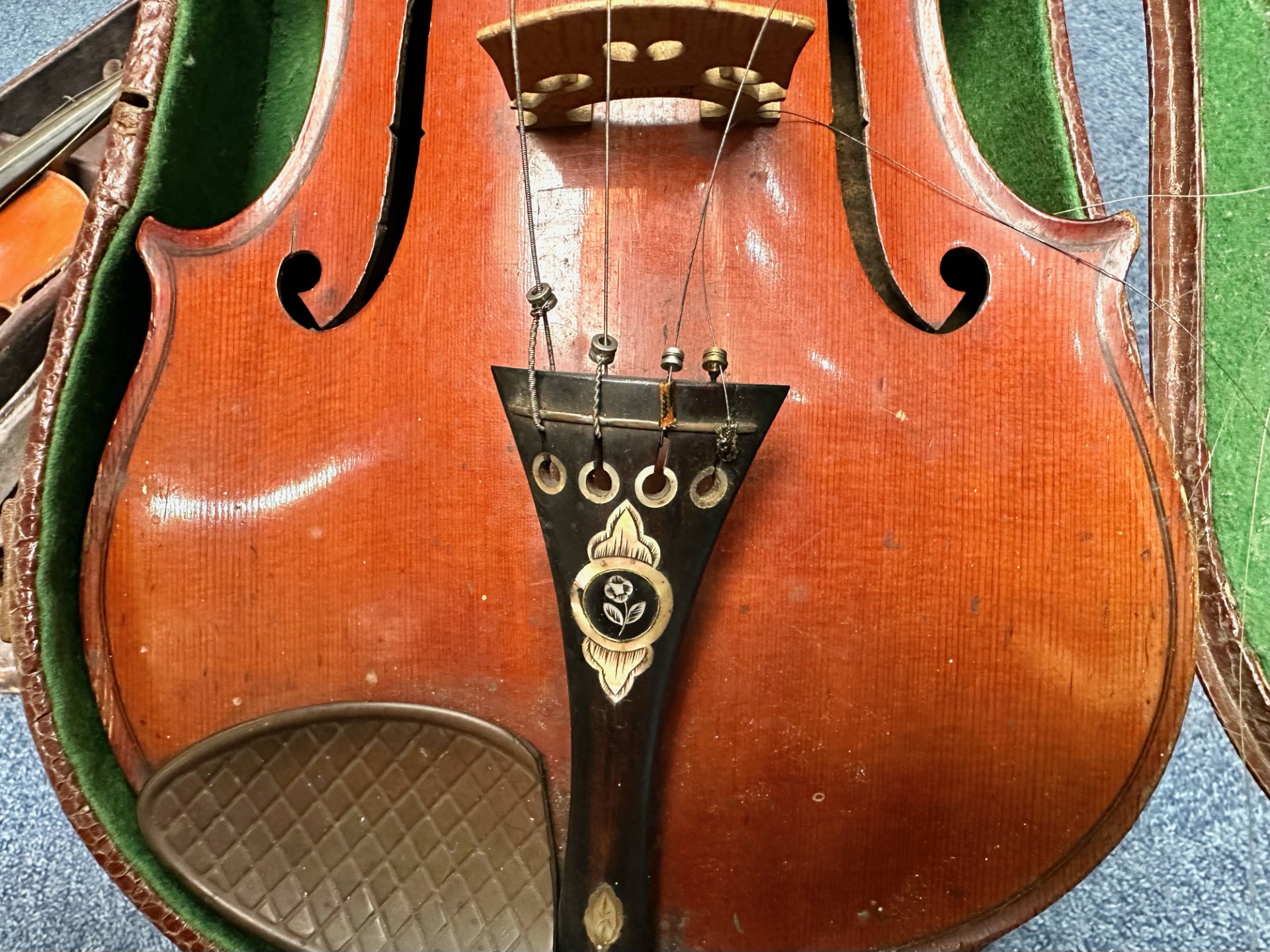 Two Vintage Violins, both in fitted cases, as found. - Image 2 of 6