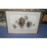 Large David Shepherd Signed Limited Edition Print 'Just Cats', signed to margin, mounted, framed and