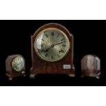Oak Mantle Clock by William Gilbert. Winsted, USA, Roman numerals, brass pendulum, brass feet.