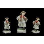 Herend Tertia Artist Signed Hand Painted Porcelain Figure - man with pigs ' The Pig Stealer '