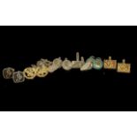 Seven Pairs of Vintage Cufflinks, including a pair of monogram silver on black, three pairs of