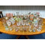 Two Boxes of Vintage Glass, 1940/50's, comprising tumblers, cocktail glasses, liqueur glasses,