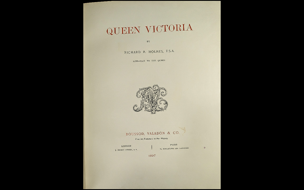 Fine Exhibition Binding Queen Victoria - Ltd and Numbered Edition by Richard Holmes 1897 Book, - Image 5 of 6