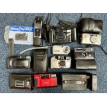 Camera Interest - Collection of Cameras, including Praktica, Franka, Instamatic 100, Canon Sureshot,