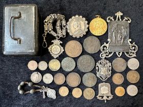 Small Collection of Coins & Collectibles, including a Queen Victoria silver coin dated 1887, a