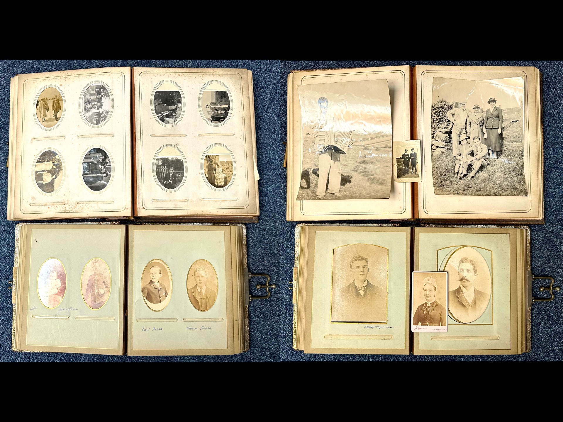 Two Carte-de-Visite Albums, leather cased, comprising family photographs, including wartime, - Image 3 of 4