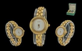 Gucci - ladies gold tone quartz wrist watch, model no 1200, with 6 multi-exchangeable bezels,